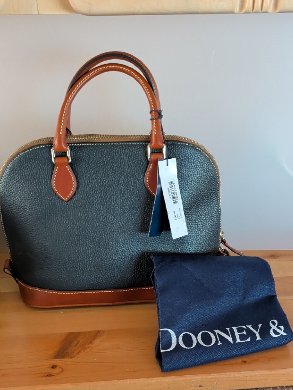 NWT, Dooney & Bourke Navy Canvas Logo Dust Bag - Picture 7 of 16
